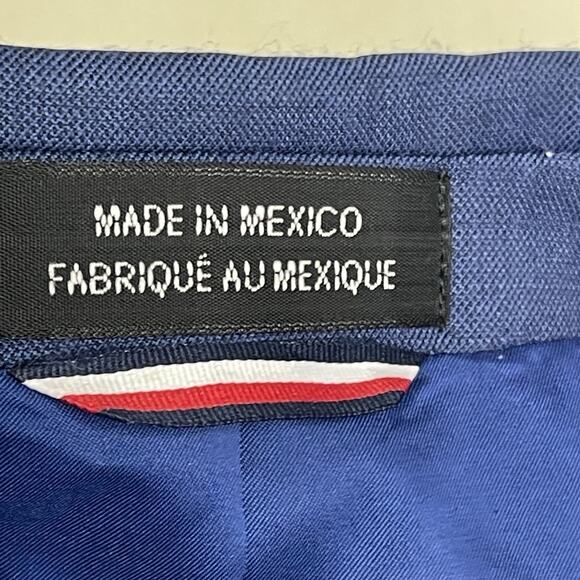 Tommy Hilfiger Blue Wool Blend Blazer R40 Classic Preppy Old Money Jacket M-L - Picture 6 of 9